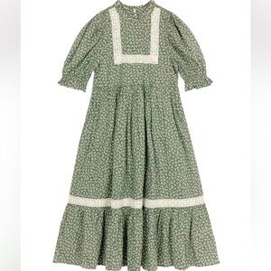 NWT Joanie Clothing CERI Sage Floral Prairie Dress (US18, runs big, best for 3X)